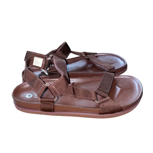 GAP y2k Sporty Strap Flat Sandals Chocolate Bar NWTs size 12 - Picture 4 of 10